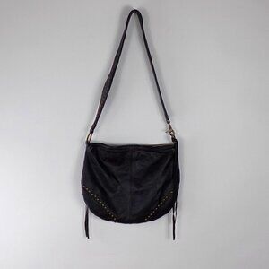 Boho Shoulder Bag Black Leather Studded Guitar Shoulder Strap Not Branded